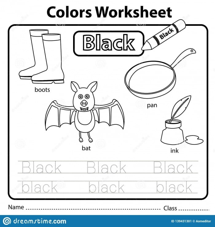 Coloring Black Pictures Worksheets WorksheetsCity