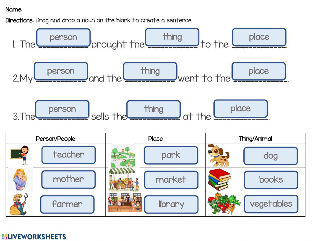 Using Nouns Worksheets WorksheetsCity