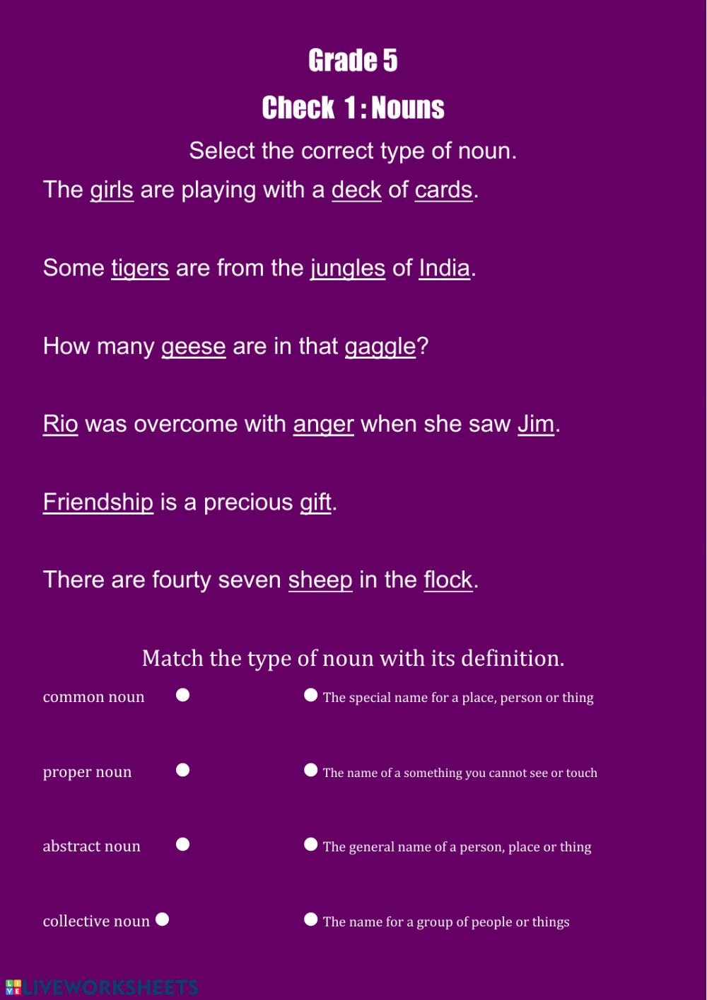 Defining Nouns Worksheets - WorksheetsCity