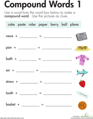 Compound Words Equations Worksheets - WorksheetsCity