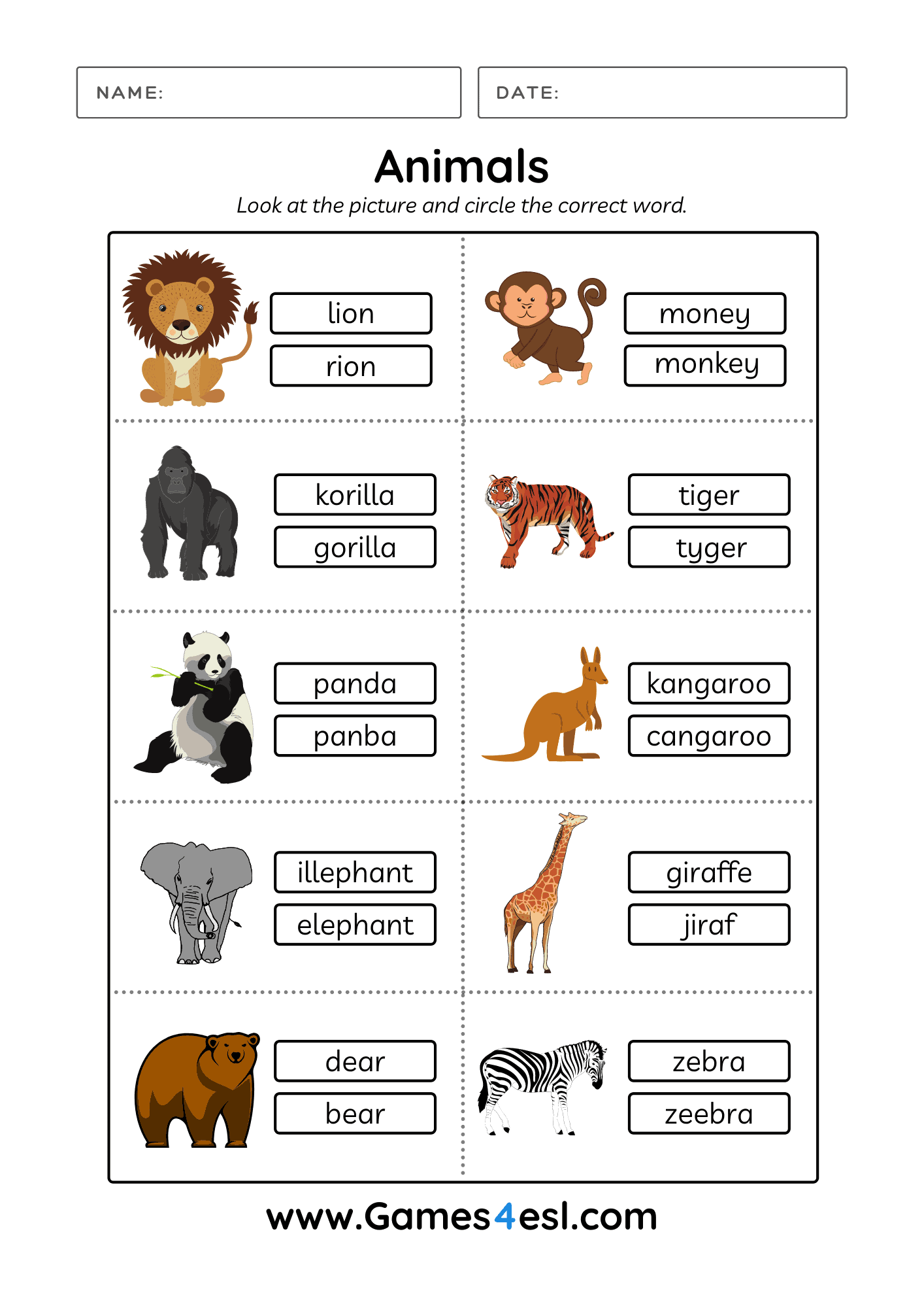animal-names-worksheets-worksheetscity