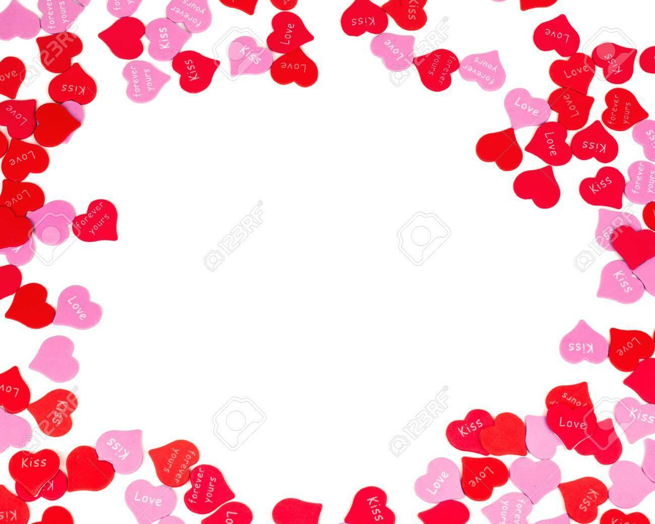 Valentine Day Hearts Border Paper - WorksheetsCity