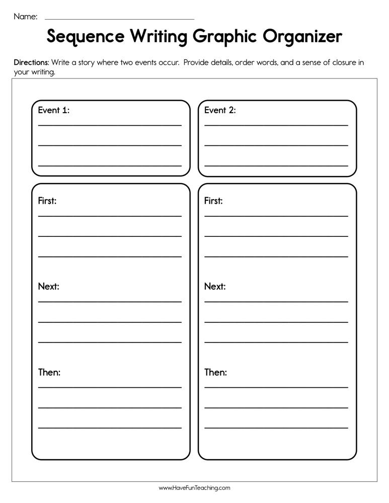 Sequencing Events Organizer Worksheets - WorksheetsCity