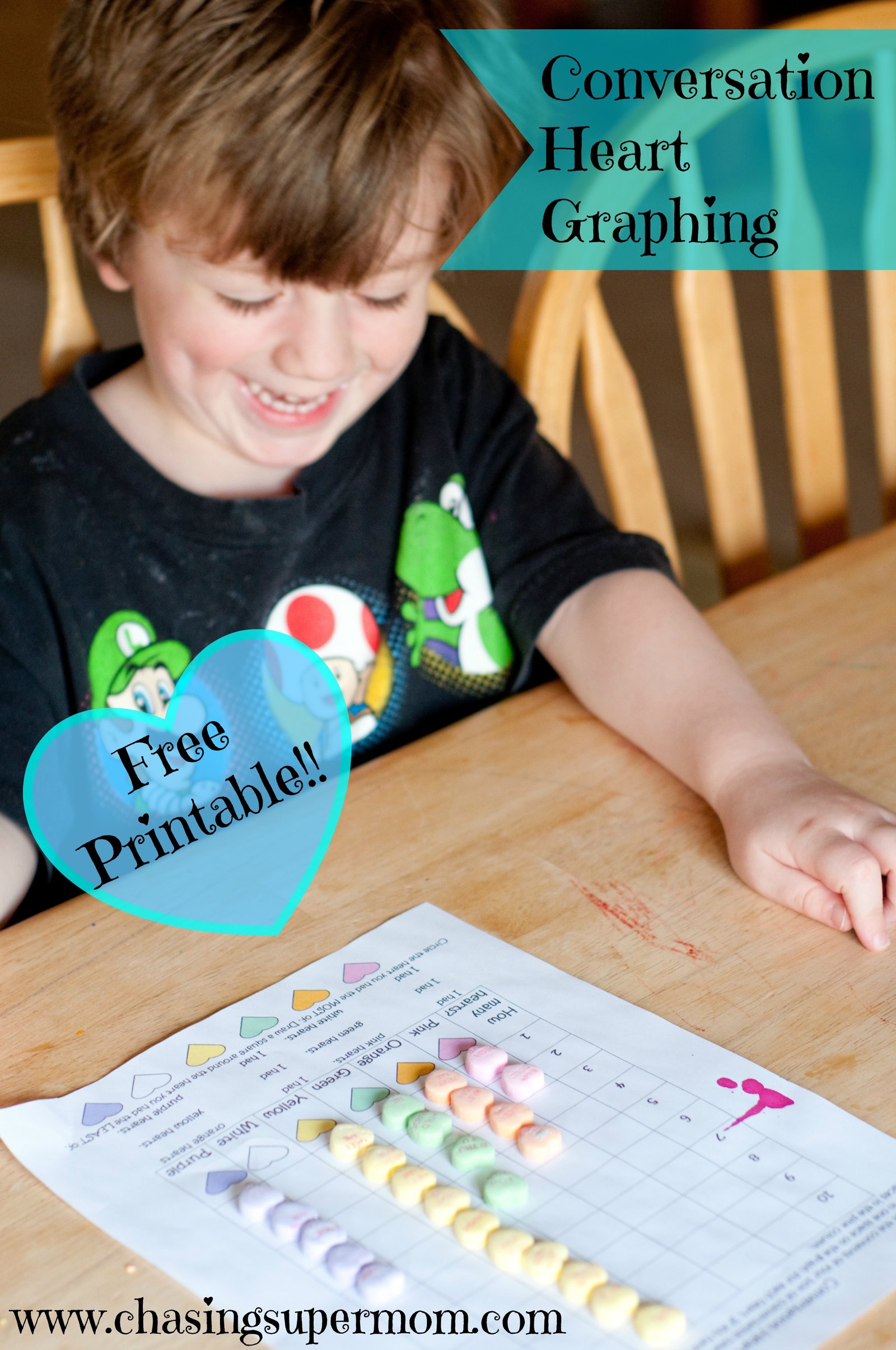 Conversation Hearts Graphing Worksheet