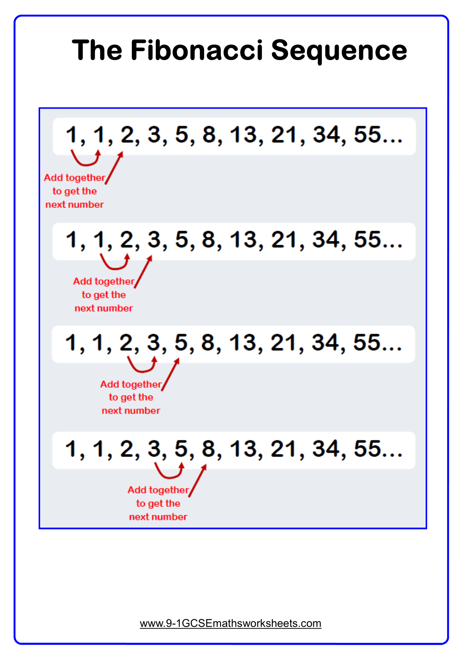 Fibonacci Sequences Worksheets Examples WorksheetsCity