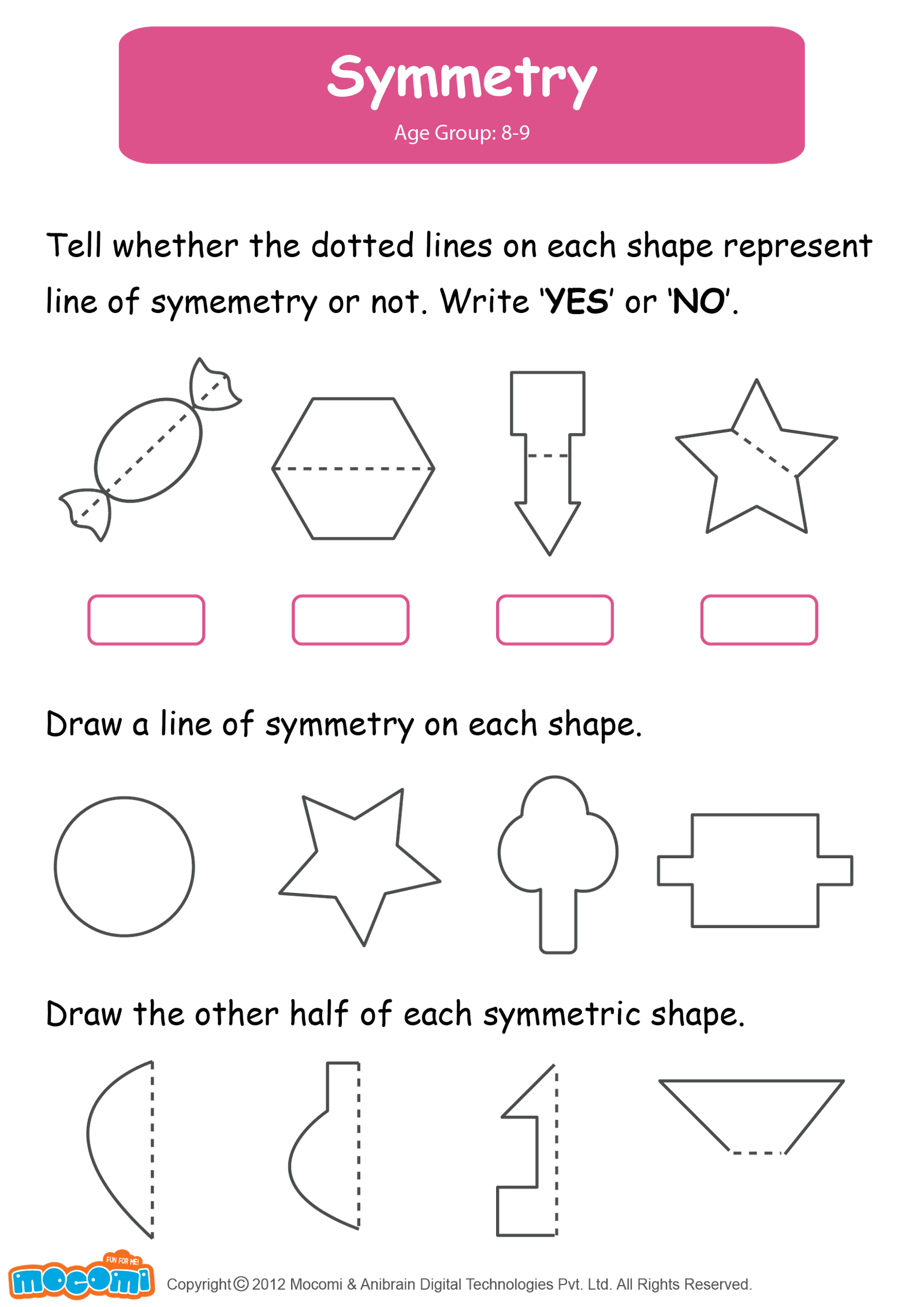 Symmetry Worksheets - WorksheetsCity Intended For Line Of Symmetry Worksheet