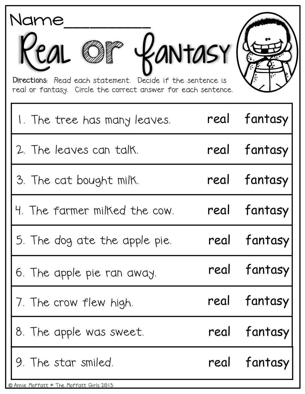 Identifying Fantasy And Realism Worksheets WorksheetsCity