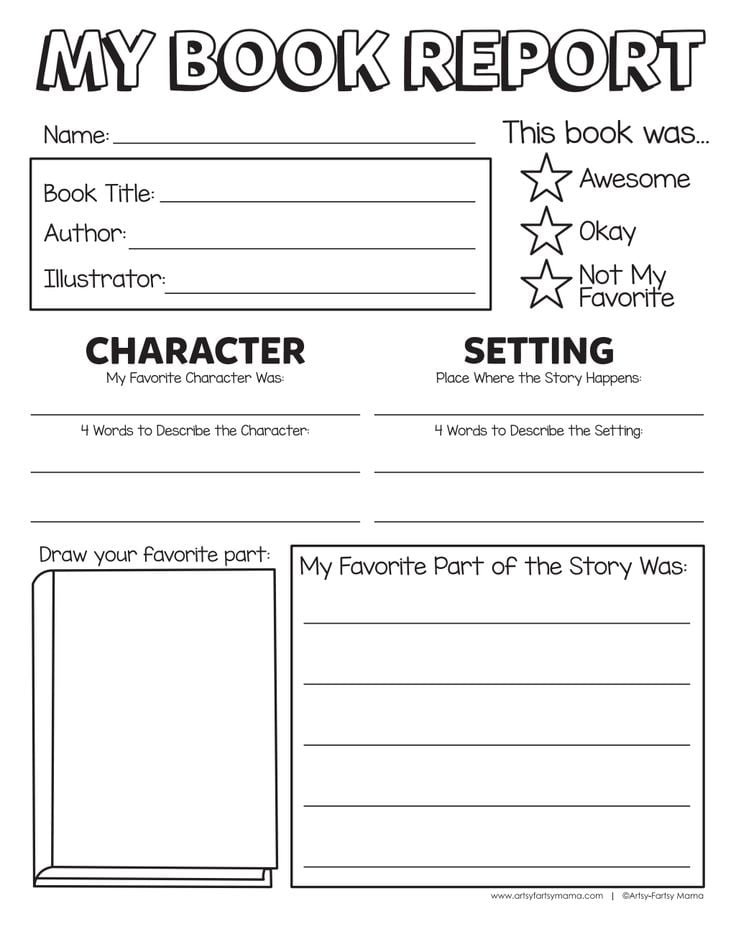 book report ideas for elementary students