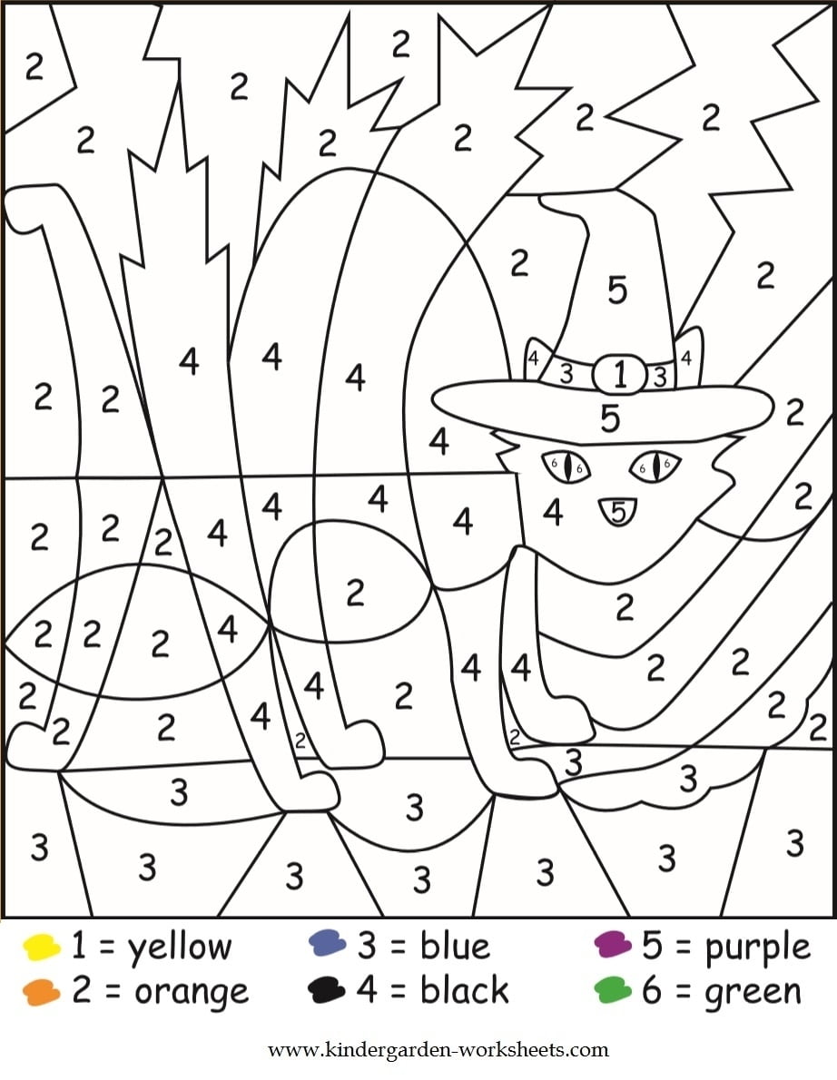 Color By Number 1st Grade Worksheets - WorksheetsCity