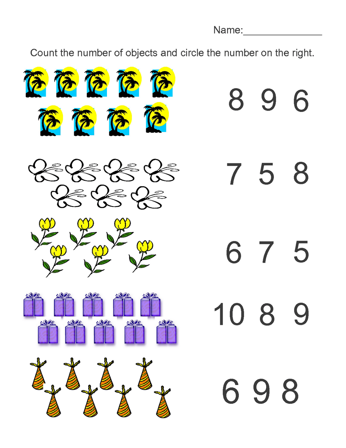 Counting Numbers 1 20 Worksheets For Grade 1