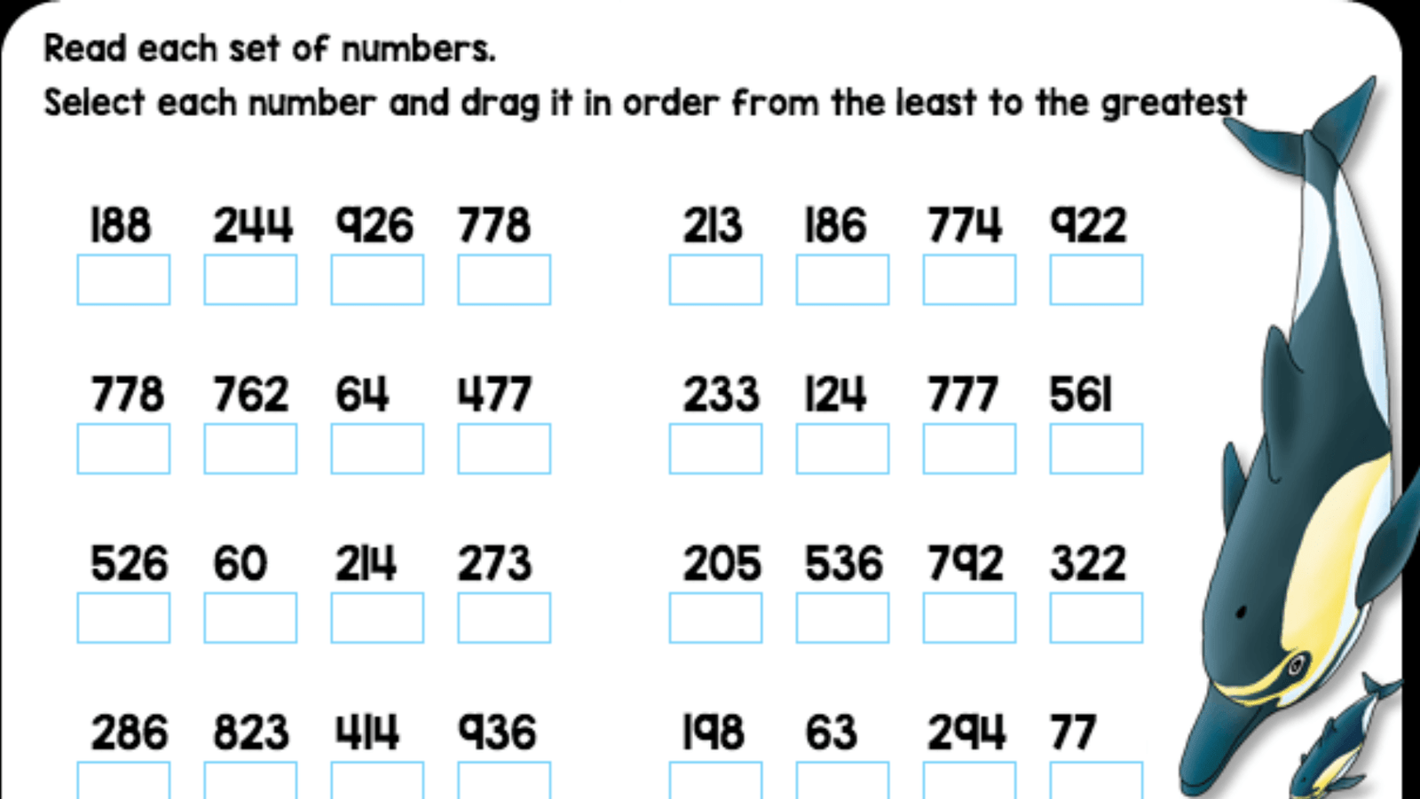 Order the Numbers: Least to Greatest | Interactive ...