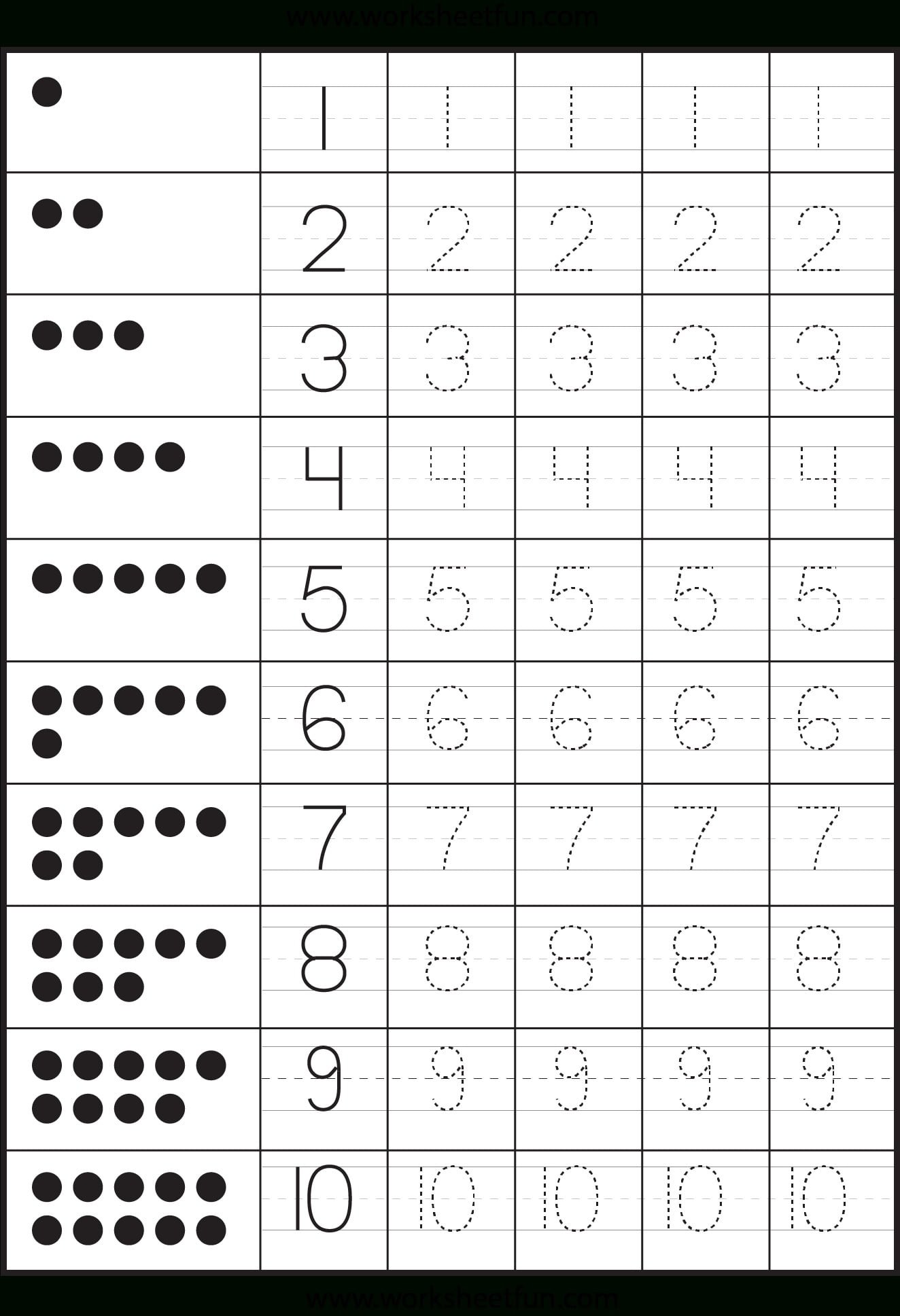 Counting And Writing Numbers 1 10 Worksheets