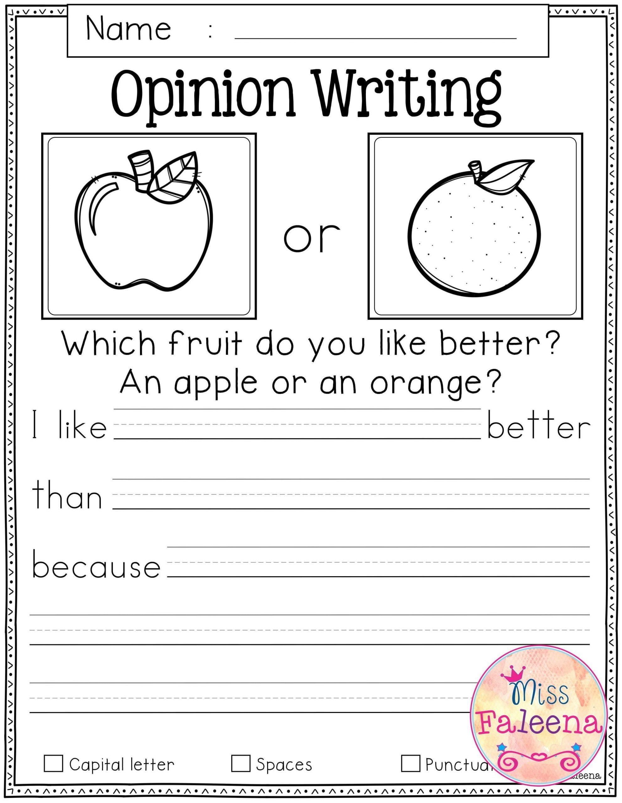 Writing For First Grade Worksheets - WorksheetsCity