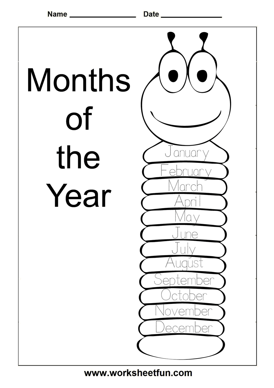 Months Of The Year For Preschool Worksheets WorksheetsCity