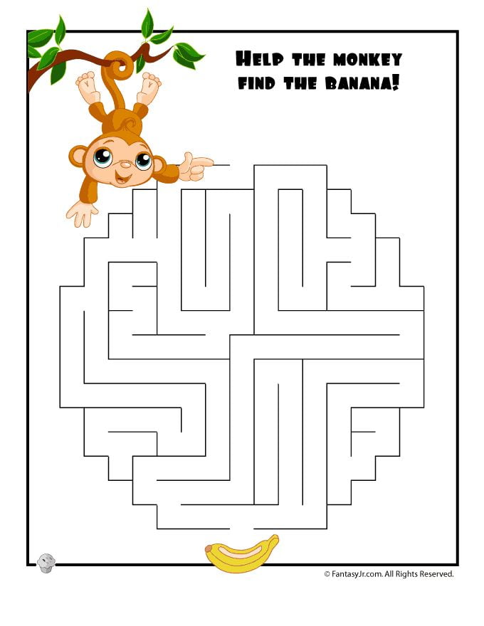 Mazes For 3 Year Olds Worksheets - WorksheetsCity