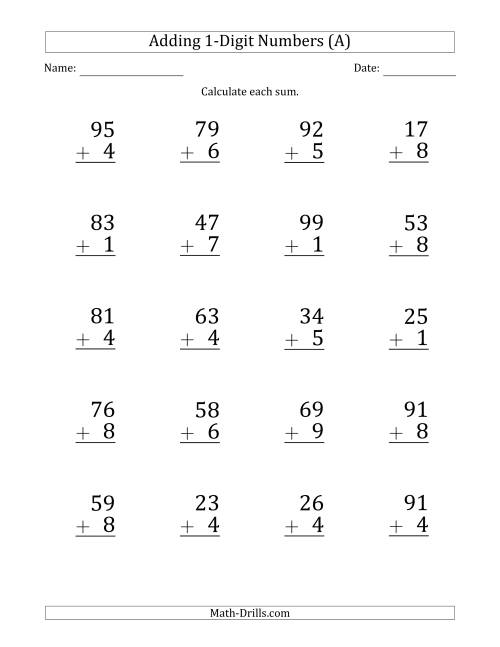2 Digit By 1 Digit Multiplication No Regrouping Worksheets - WorksheetsCity