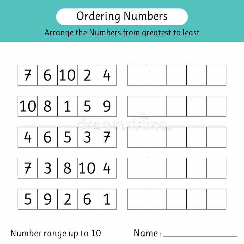 Order The Numbers From Least To Greatest Worksheets - WorksheetsCity