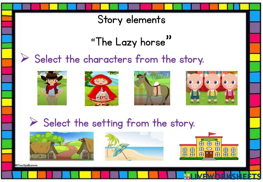 Parts Of A Story Activity