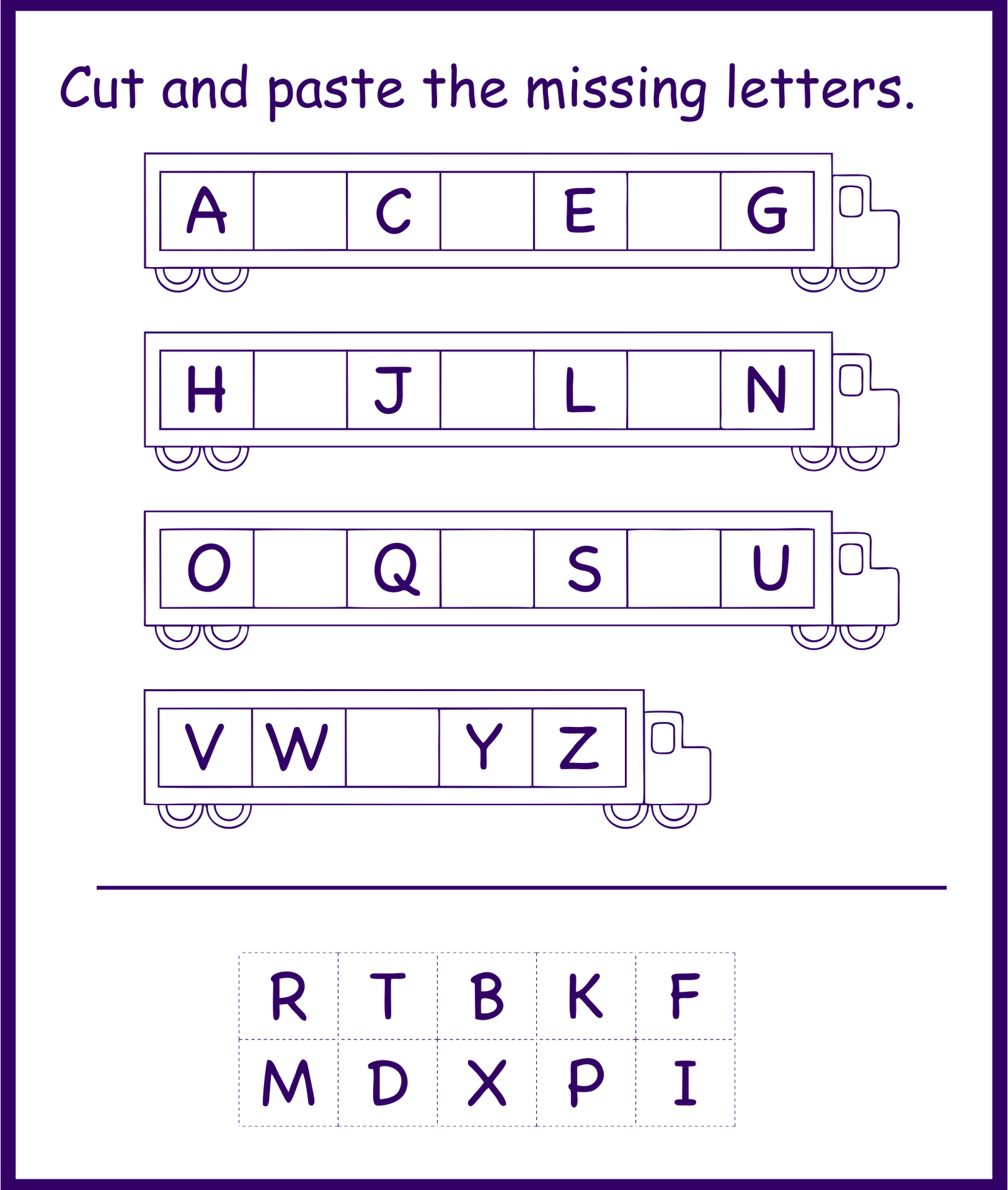 Printable Preschool Alphabet Review Worksheets Printable Alphabet Worksheets