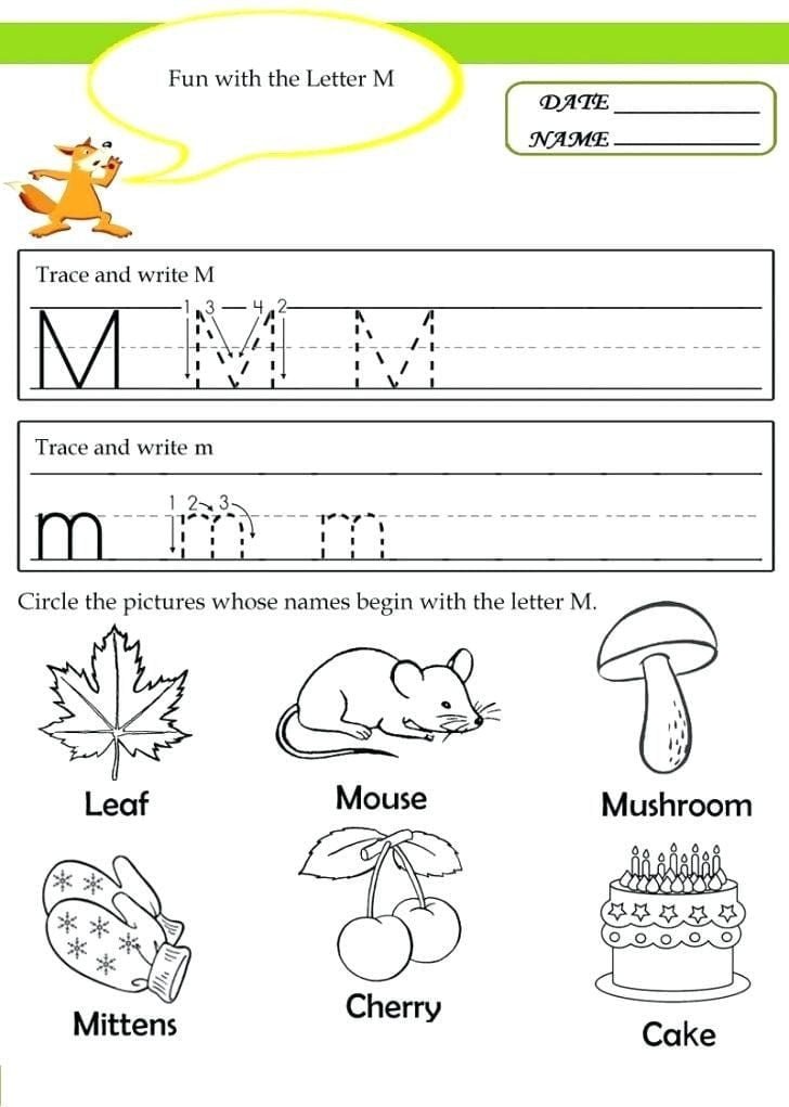 Letter M Worksheets Kindergarten 20 Instructive Letter M Worksheets For