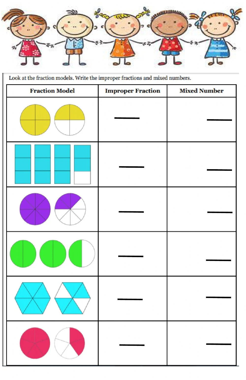 Fractions Interactive Exercise For Grade 3