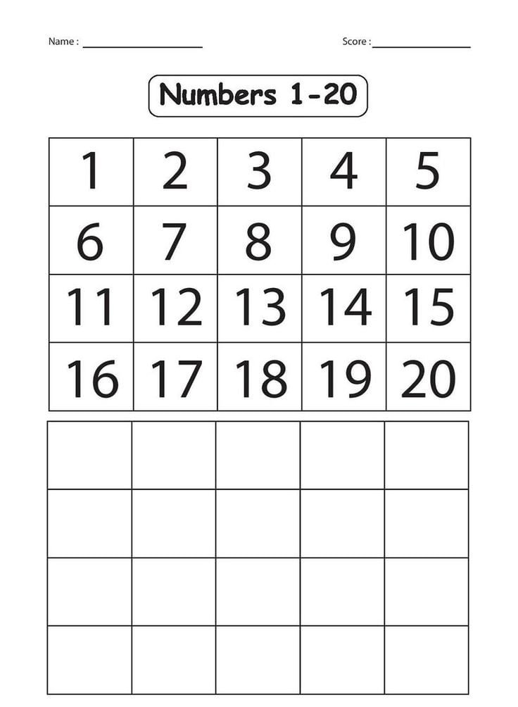 numbers-1-20-worksheet
